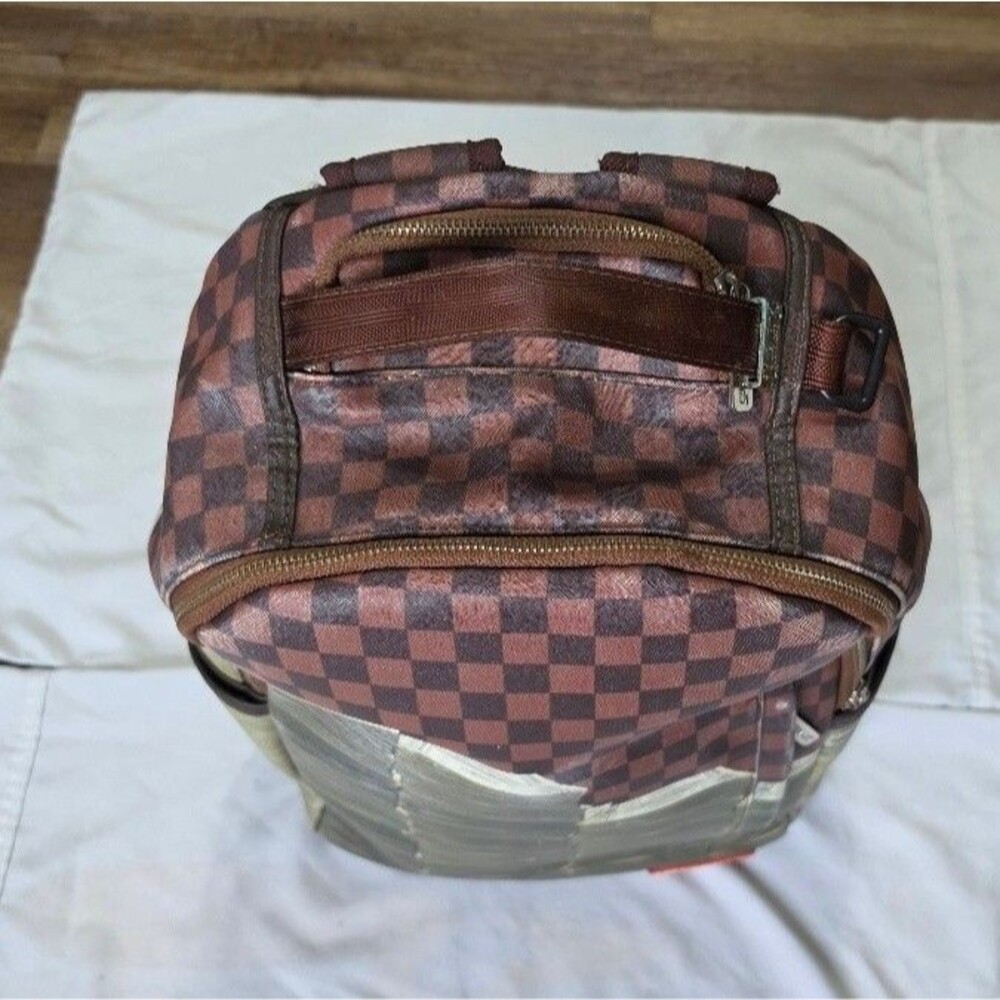 Sprayground Backpack Checker Money Stack Limited Edition Backpack - Picture 6 of 12